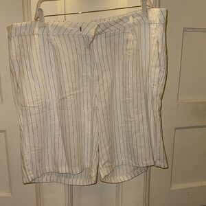 Striped White and Blue Shorts